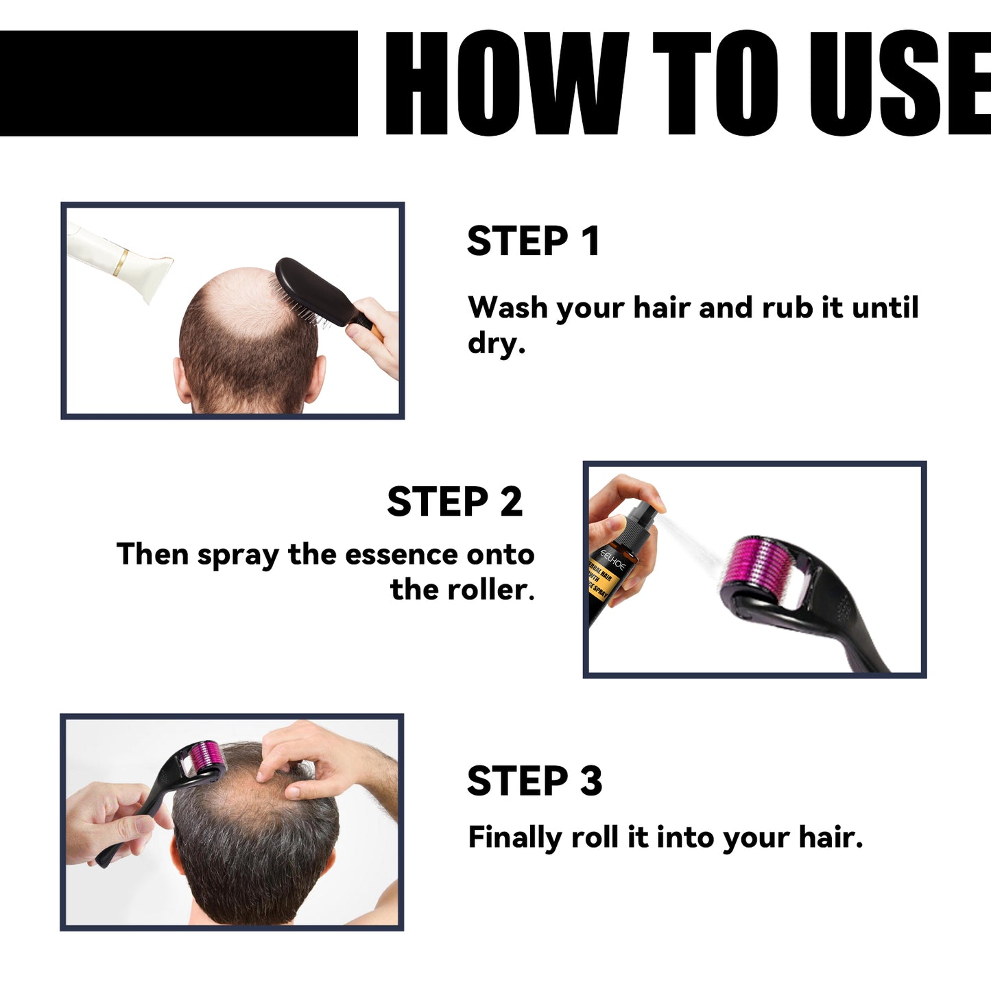 Derma Roller with Herbal Hair Spray