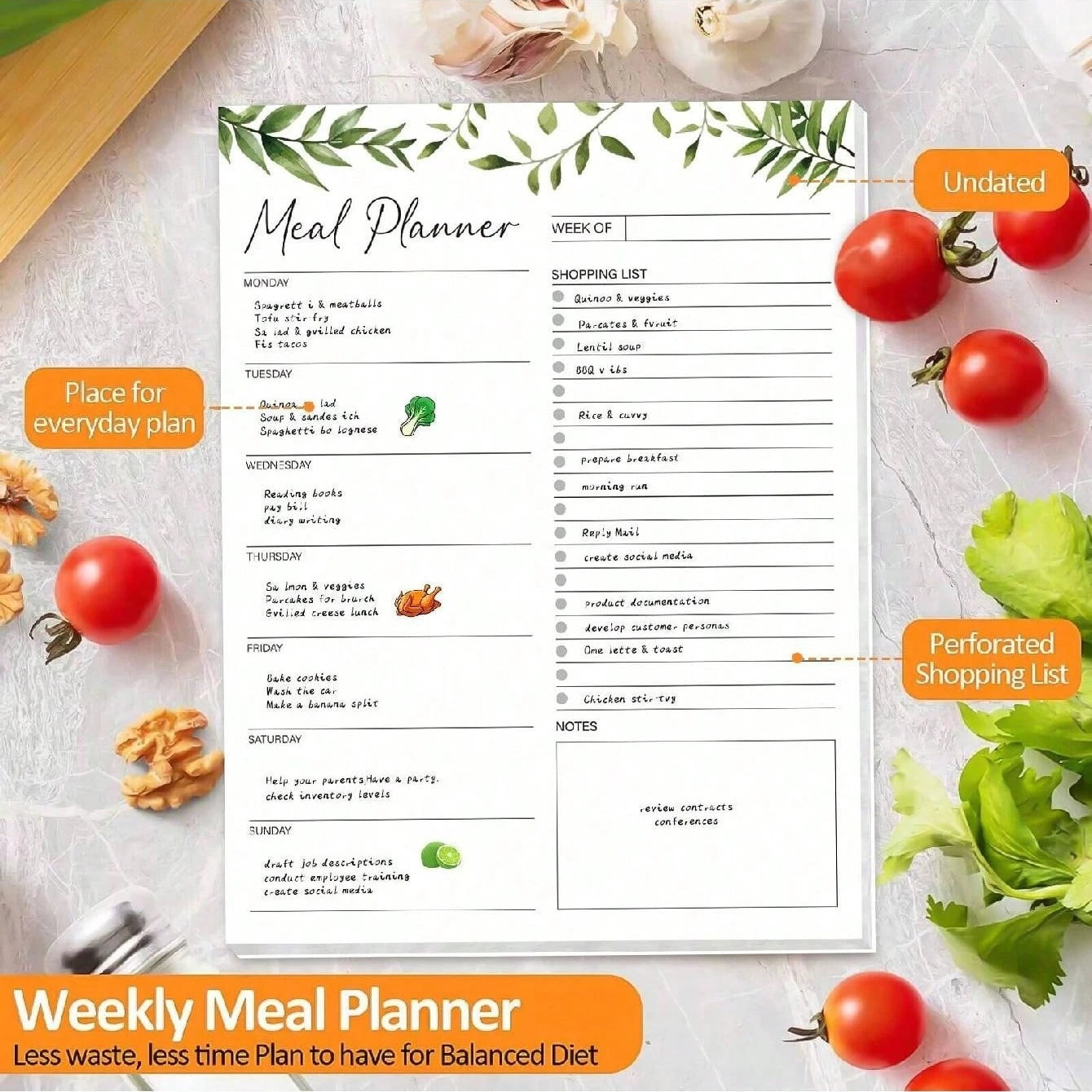 Magnetic Weekly Meal Planner