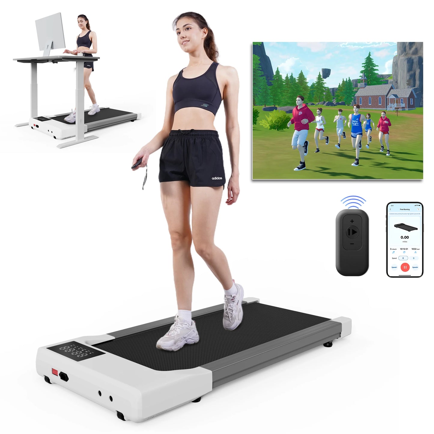 Treadmill Walking pad W/ Remote