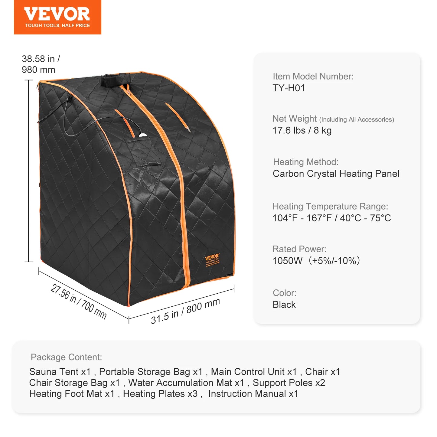 Compact Portable Steam Sauna Tent